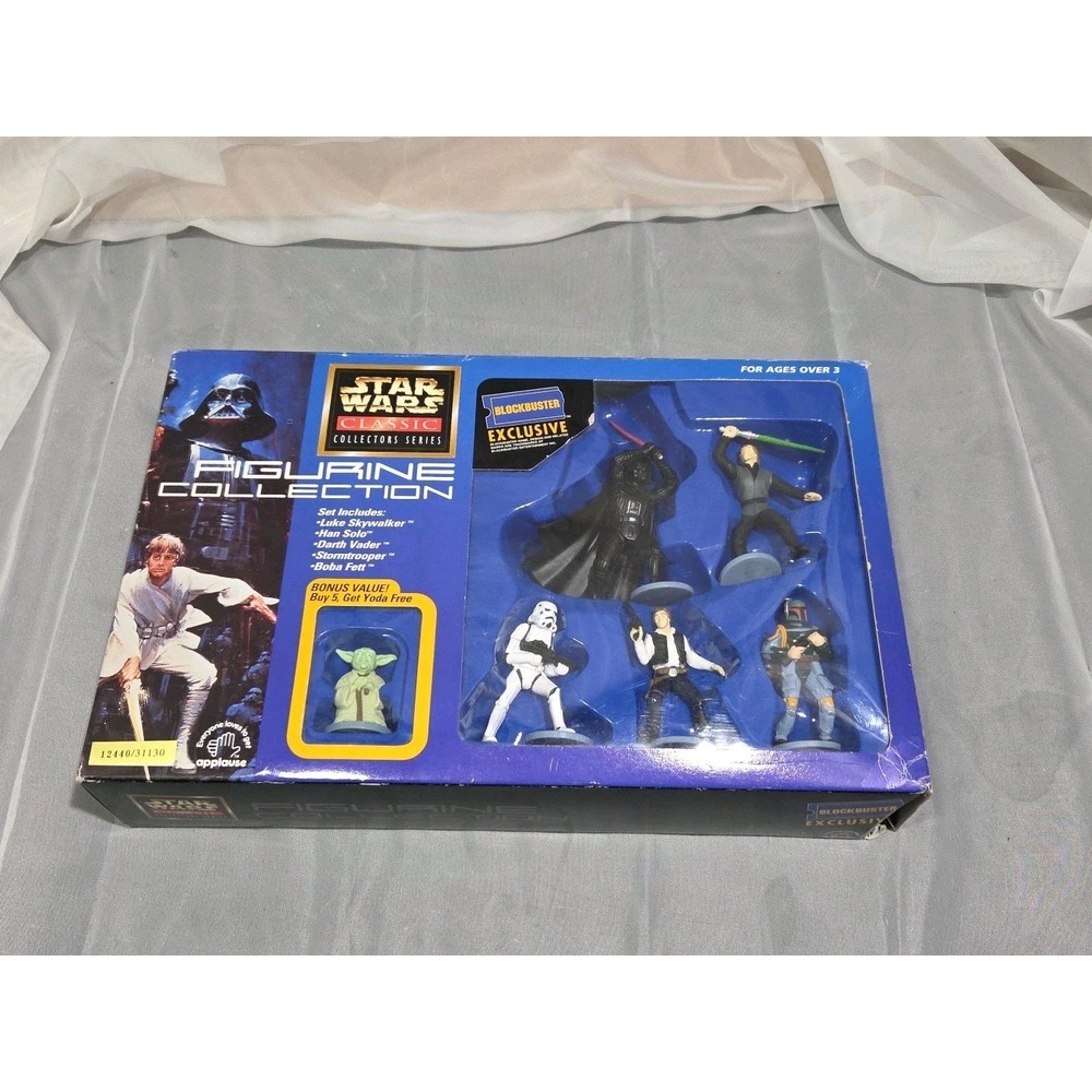 Vtg 1997 BLOCKBUSTER EXCLUSIVE Star Wars Figurine Collection‎ Applause Toys Ltd